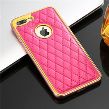 Grid Leather Case for iPhone 7 / Plus