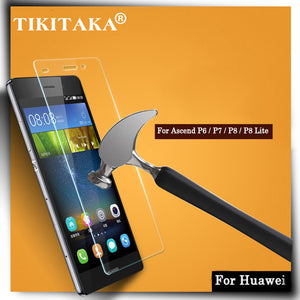 0.3mm Ultra Thin Tempered Glass for Huawei Ascend P6 P7 P8 Lite HD Clear 9H Anti-Scratch Glass Screen Protector Protective film
