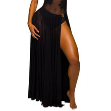 Maxi Skirt Women Sexy Split Cover Up Swimwear Sarong Wrap Pareo Skirt Black Red White Beachwear Sundress