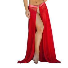 Maxi Skirt Women Sexy Split Cover Up Swimwear Sarong Wrap Pareo Skirt Black Red White Beachwear Sundress