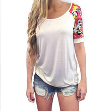 Printing Pattern T-shirt 2017 summer Women Short Sleeve Knitted Fabrics tee shirt rock White Blusa Shirt Tops