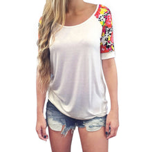 Printing Pattern T-shirt 2017 summer Women Short Sleeve Knitted Fabrics tee shirt rock White Blusa Shirt Tops