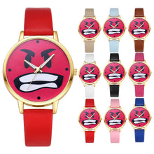 Women Watch Ladies Wristwatch relojes mujer montre femme 2017 Fashion Neutral Cute Expression Simple Leather Quartz Wrist Watch