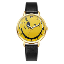 Reloj Mujer 2017 Watch Women Cute Expression PU Leather Wristwatch fashion quartz Wrist Watch Ladies watches montre femme #03
