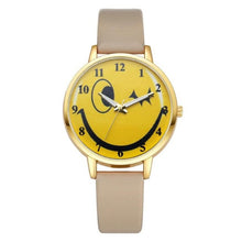 Reloj Mujer 2017 Watch Women Cute Expression PU Leather Wristwatch fashion quartz Wrist Watch Ladies watches montre femme #03