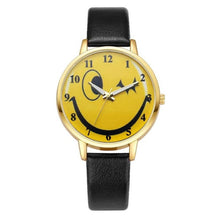 Reloj Mujer 2017 Watch Women Cute Expression PU Leather Wristwatch fashion quartz Wrist Watch Ladies watches montre femme #03