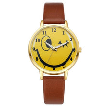 Reloj Mujer 2017 Watch Women Cute Expression PU Leather Wristwatch fashion quartz Wrist Watch Ladies watches montre femme #03