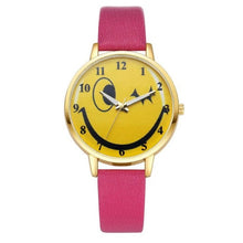 Reloj Mujer 2017 Watch Women Cute Expression PU Leather Wristwatch fashion quartz Wrist Watch Ladies watches montre femme #03