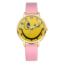 Reloj Mujer 2017 Watch Women Cute Expression PU Leather Wristwatch fashion quartz Wrist Watch Ladies watches montre femme #03