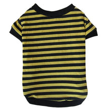 2016 Pet Dog T-shirt Vest Apparel Wear Dog Wide Stripes T-shirt Doggy Clothes Cotton Shirts roupa de cachorro
