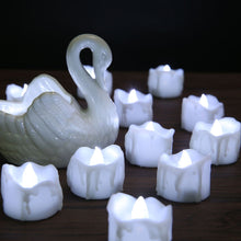 12 pcs Flickering LED Candle Light Flameless White Lighting Drop Tear Bougie Candele For Wedding Birthday Party Decor Velas Boda
