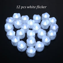 12 pcs Flickering LED Candle Light Flameless White Lighting Drop Tear Bougie Candele For Wedding Birthday Party Decor Velas Boda