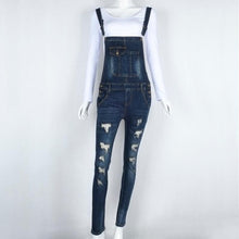 2017 Summer Hole Jeans Denim Jumpsuit Overalls rompers women one piece jumpsuits sexy bodysuit salopette femme long pencil