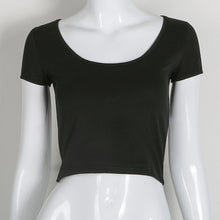 2017 Summer Sexy 95% Cotton Women T-Shirt crop top punk club rock casual fashion solid black white t shirt