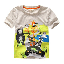 children summer clothing baby boy T shirt cotton animal print short sleeve T-shirt kid boy casual sport T-shirt 3-7Y shirts