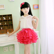 girl tutu skirt 2017 summers girls short skirt High Waist Mini Bowknot princess cake kids girl skirt jupe fille